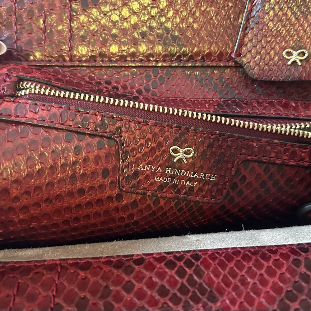 EUC Anya Hindmarch Python Ephson Leather Bag - Picture 4 of 8